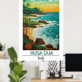 Bali Travel Poster, Nusa Dua, Poster (Thuiskantoor)