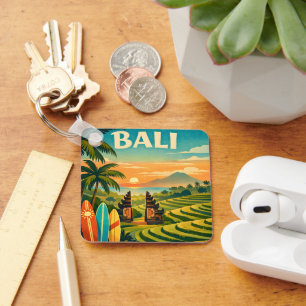 Bali Tropisch Retro Reizen Sleutelhanger