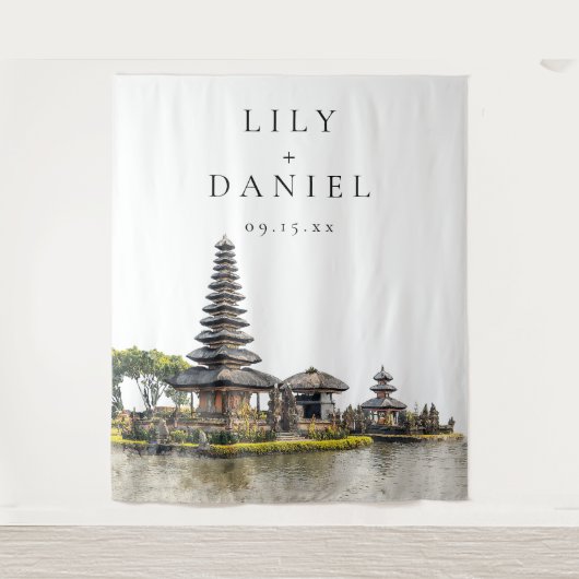 Bali Trouwfotografie Achtergrond Wandkleed (Voorkant)