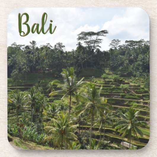 Bali Ubud Terraced Rice Fields Bier Onderzetter (Voorkant)