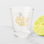 Bali Vakantie Tropische Eiland Strand Matching Shot Glas (Achterkant)