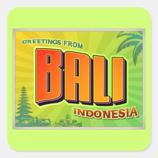 BALI VIERKANTE STICKER (Voorkant)