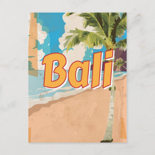 Bali vintage reisposter briefkaart
