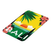 Bali vintage reisstijl magneet (Linkerzijde)