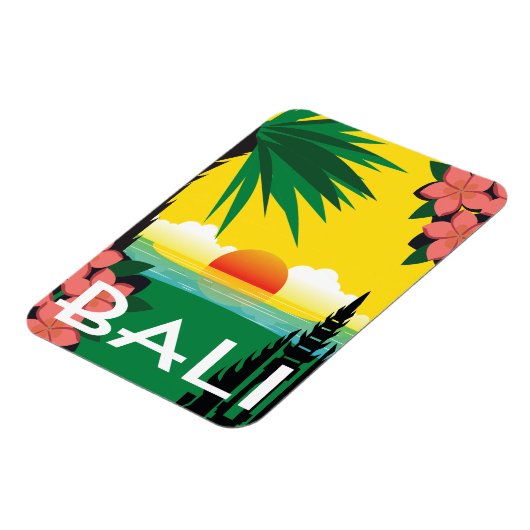 Bali vintage reisstijl magneet (Linkerzijde)