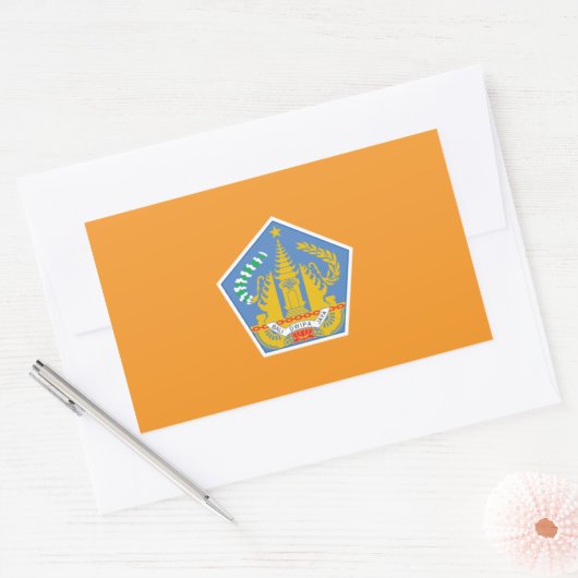 Bali Vlag, Indonesië Rechthoekige Sticker (Envelop)