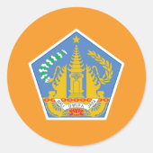 Bali Vlag, Indonesië Ronde Sticker (Voorkant)