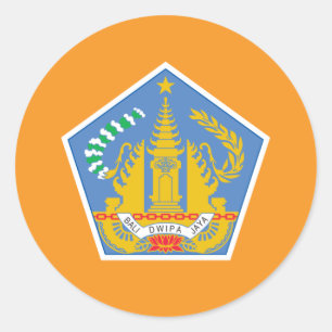 Bali Vlag, Indonesië Ronde Sticker