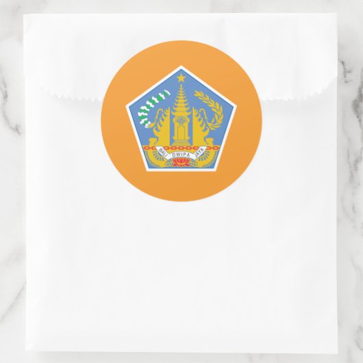 Bali Vlag, Indonesië Ronde Sticker (Tas)