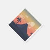 Bali Volcano Mountain Scene Designer Servet (Hoek)