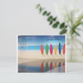 Bali-Waiting voor het Briefkaart van de Golven (Staand voorkant)