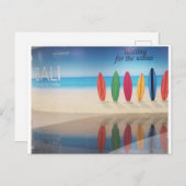 Bali-Waiting voor het Briefkaart van de Golven (Voorkant / Achterkant)