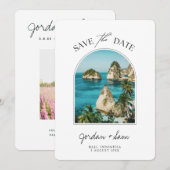 Bali Wedding Indonesia Bali Foto Save the Date Kaart (Voorkant / Achterkant)