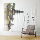 Bali Wedding Photo Backdrop Wandkleed (In Situ (horizontaal))