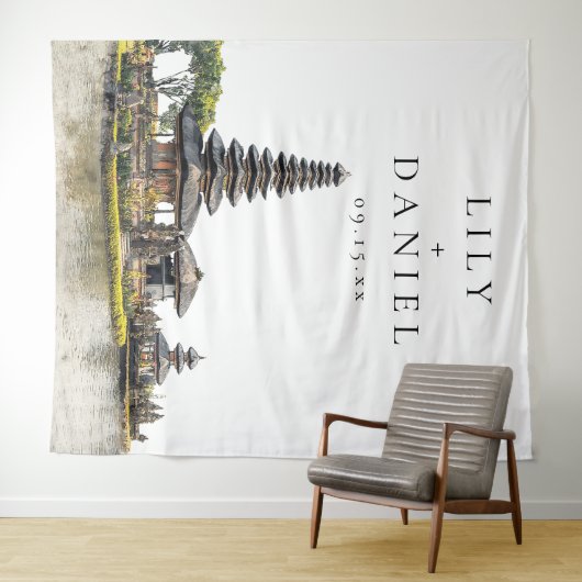 Bali Wedding Photo Backdrop Wandkleed (In Situ (horizontaal))