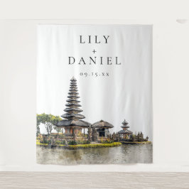 Bali Wedding Photo Backdrop Wandkleed