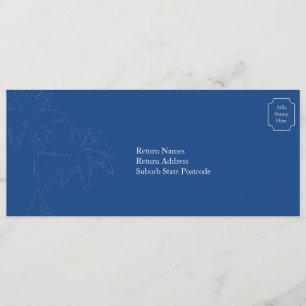 Bali Wedding RSVP Boarding Pass Kaart