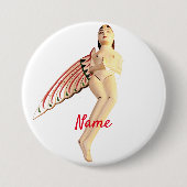 Bali Winged Goddess Thunder_Cove Ronde Button 7,6 Cm (Voorkant)