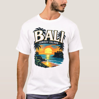 BALI ZONSONDERGANG EILAND T-SHIRT