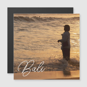 Bali Zonsondergang Visser Magneetkaart