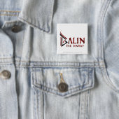 Balin Naam Vierkante Button 5,1 Cm (In situ)