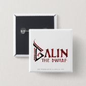 Balin Naam Vierkante Button 5,1 Cm (Voorkant /achterkant)