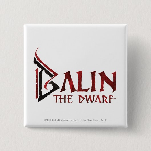 Balin Naam Vierkante Button 5,1 Cm (Voorkant)