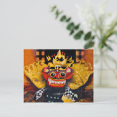 Balinese Barong Briefkaart (Staand voorkant)
