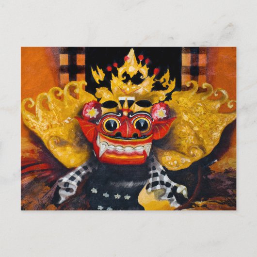 Balinese Barong Briefkaart (Voorkant)