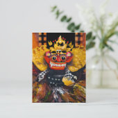 Balinese Barong Briefkaart (Staand voorkant)