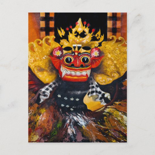 Balinese Barong Briefkaart (Voorkant)
