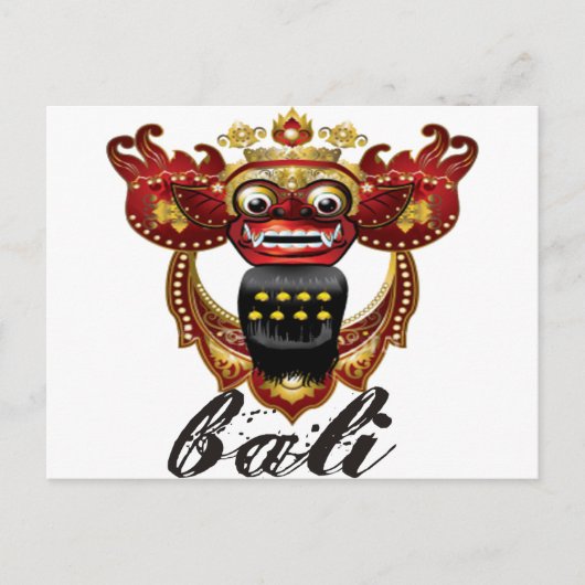 Balinese Barong Indonesia Souvenir Briefkaart (Voorkant)