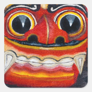 Balinese Barong Vierkante Sticker