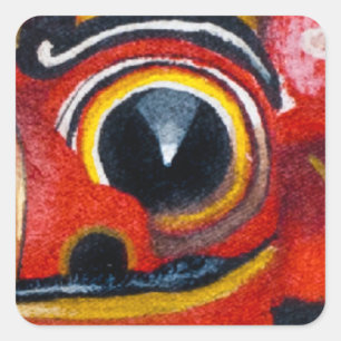 Balinese Barong Vierkante Sticker