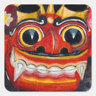 Balinese Barong Vierkante Sticker