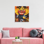 Balinese Barong Wrapped Canvas Afdruk (Insitu (Woonkamer))