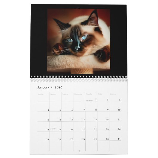 Balinese Cat Kalender (Jan 2026)