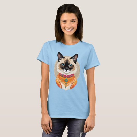 Balinese Cat T-shirt (Voorkant volledig)