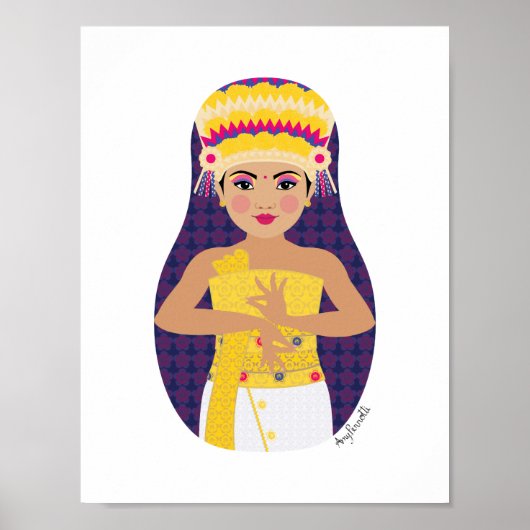 Balinese Dancer Matryoshka Poster (Voorkant)