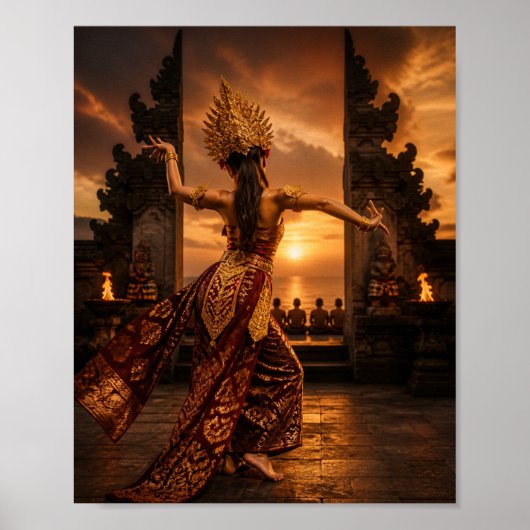 Balinese Danser Kunst Poster (Voorkant)