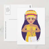 Balinese danser Matryoshka Briefkaart (Voorkant / Achterkant)
