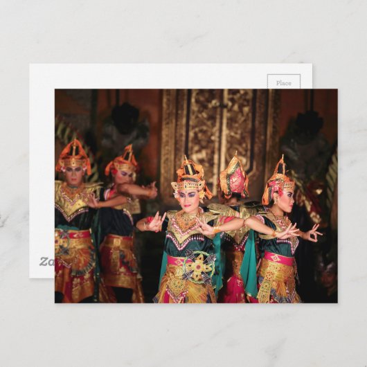 Balinese dansprestaties briefkaart (Voorkant / Achterkant)