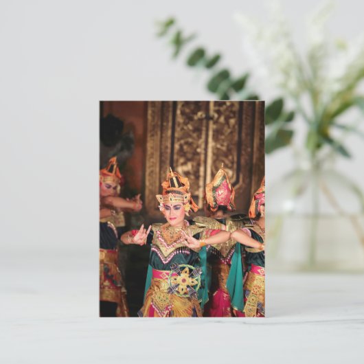 Balinese dansprestaties briefkaart (Staand voorkant)