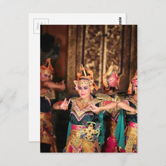 Balinese dansprestaties briefkaart (Voorkant / Achterkant)