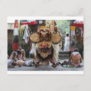 Balinese dansprestaties op Barong Briefkaart