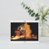 Balinese Fire Dancer Briefkaart (Staand voorkant)