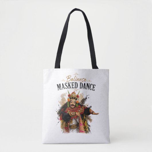 Balinese Gemaskerde Dans Tote Tas (Voorkant)