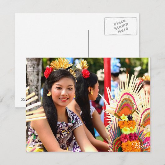 Balinese Girl Briefkaart (Voorkant / Achterkant)