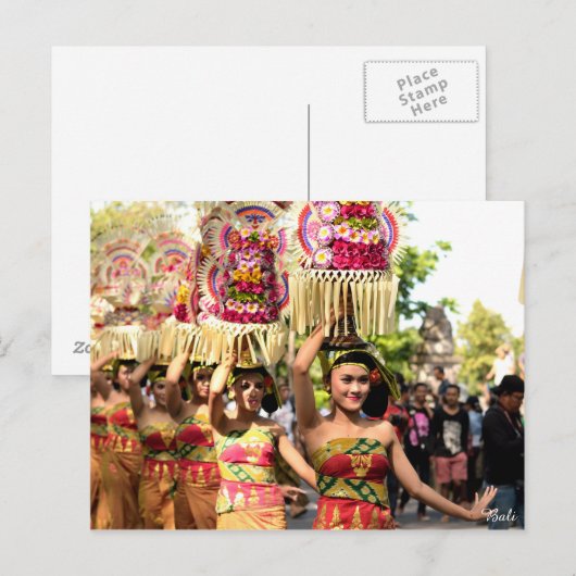 Balinese Girls Briefkaart (Voorkant / Achterkant)