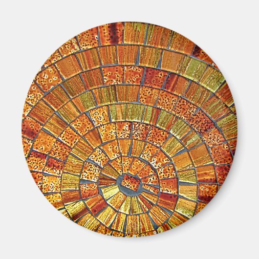 Balinese Glas Tegel Art- Bruin Magneet (Voorkant)